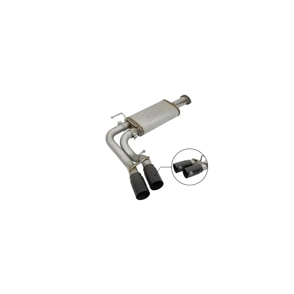Rebel Series 3" Cat-Back Exhaust System w/ Dual Mid-Side Exit - AFE49-46032-B